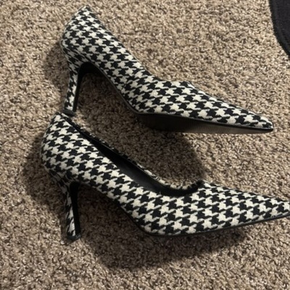 Amanda Smith Rio 2 Women’s Pointed Toe Houndstooth Pumps Size 9 - Picture 3 of 5